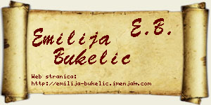 Emilija Bukelić vizit kartica